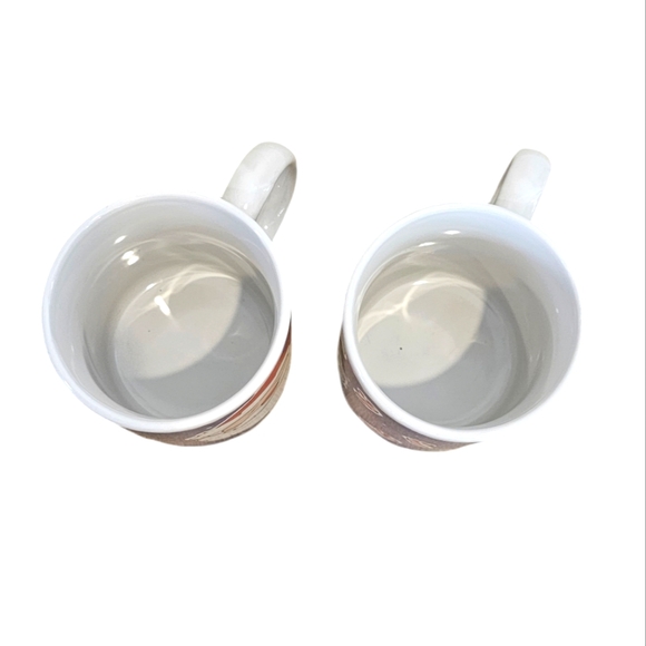 New Flomo Vintage Santa Claus Ceramic Coffee Mugs Set of 2 - Picture 4 of 5